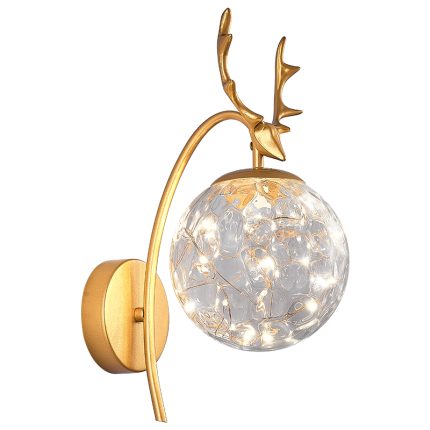 Modern Light luxury antlers indoor bedside wall lighting