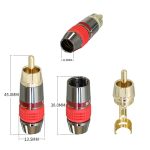 High Quality Video Connector RCA Gold Audio & Video 24K