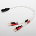 OCC Silver Plated XLR Female 4pin to Deluxe 4mm Banana Plug Audio Cable