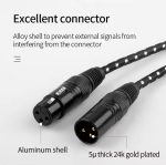HIFI XLR Audio Cable Stereo High Purity 6N OFC Gold-Plated XLR Plug